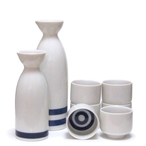 Amazon | 風景ドットコム きき酒 蛇の目 徳利 1合2合 ぐい呑み 6個set